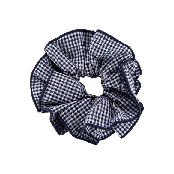 Sézane Cotton Scrunchie - Blue Gingham Hair band scrunchy NWT - Picture 1 of 1